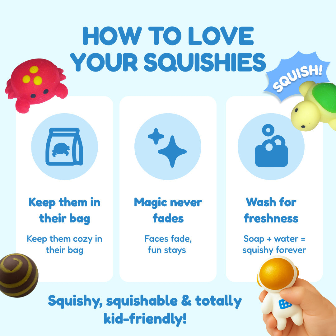 Family sitting together playing Squishyland phonics reading board game showing 2 to 6 player gameplay