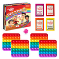The Fidget Game Sight Words Edition showing game box with colorful pop-it fidget boards and grade level card sets