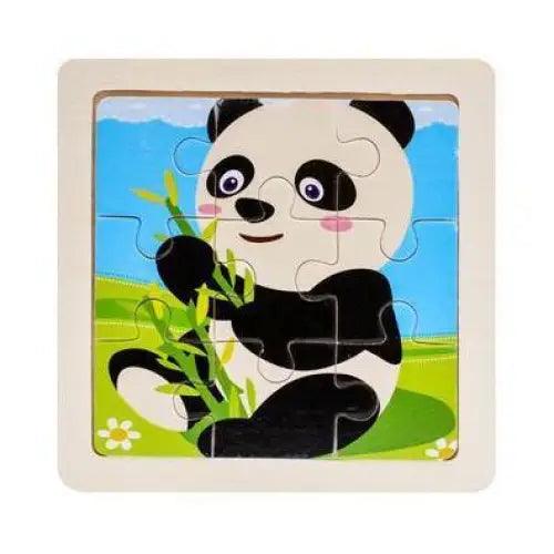 Intelligence Kids Toy Wooden 3D Puzzle Tangram for Children Baby Cartoon Animal , Traffic Puzzles Educational Learning Toys
